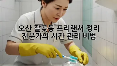 오산 갈곶동 프리랜서 정리 전문가의 시간 관리 비법